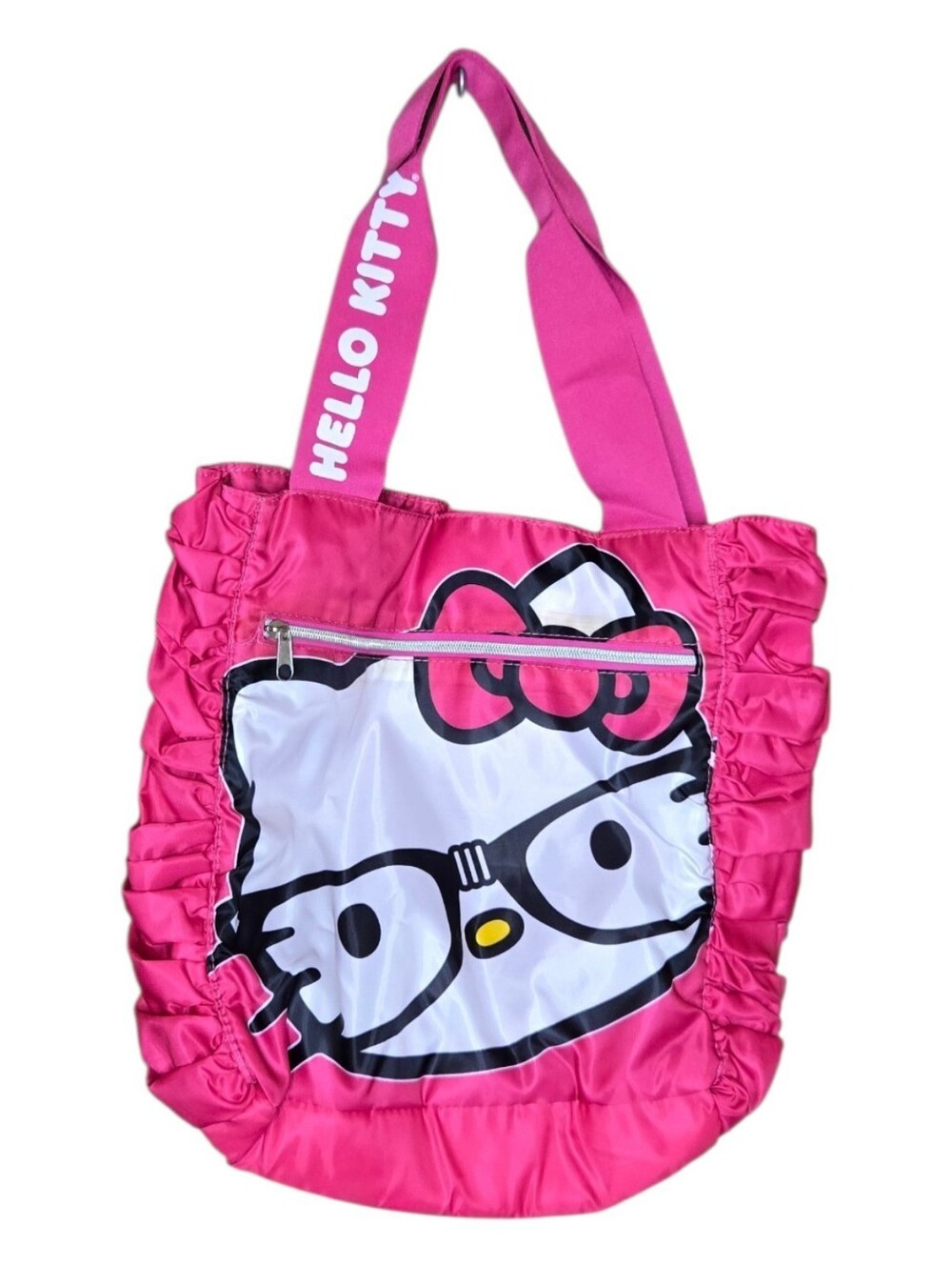 Y2K Hello Kitty Sanrio pink emo nerd zip pocket tote bag purse